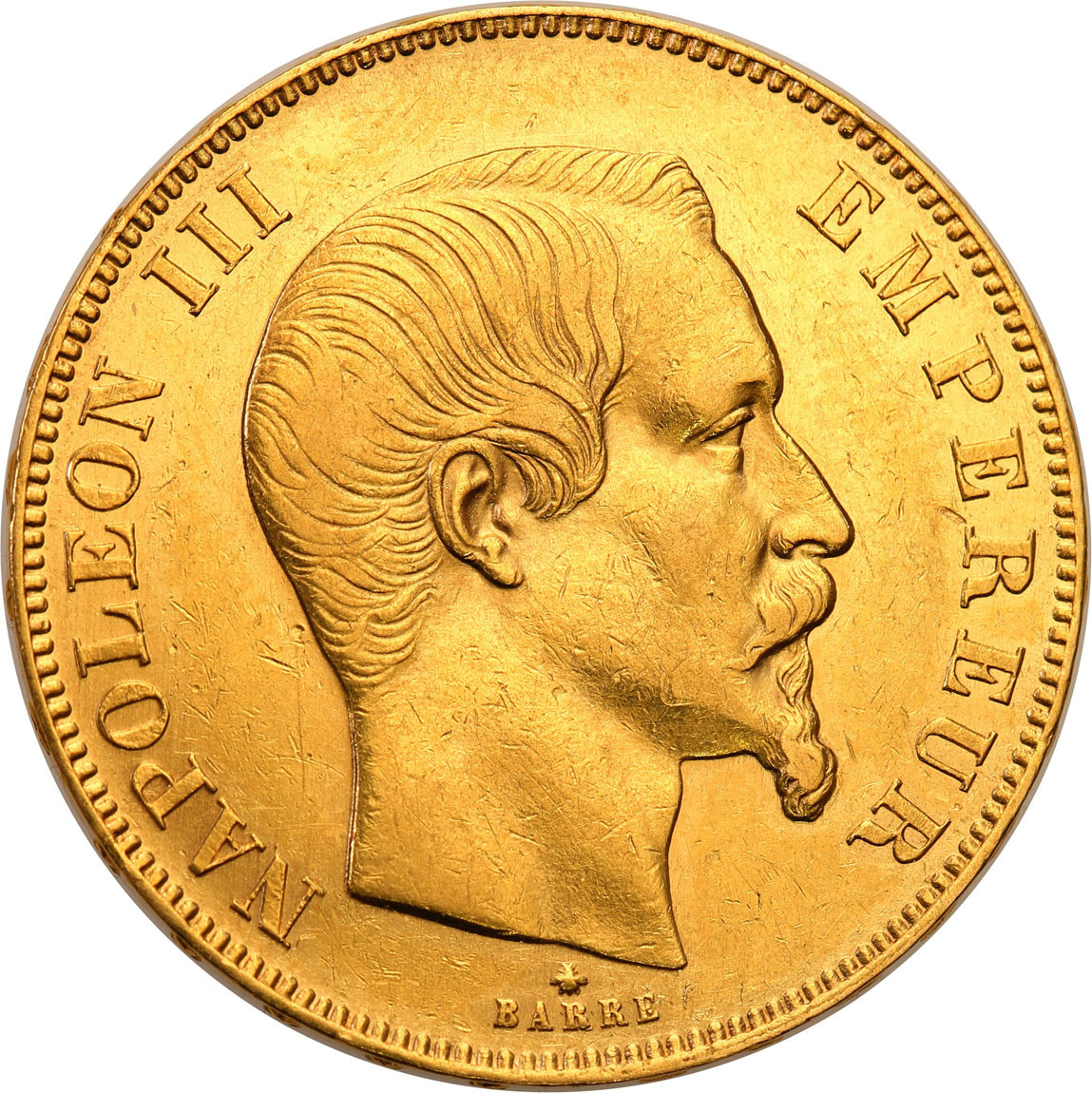 Francja. Napoleon III. 50 franków 1858 BB, Strasburg - Rzadkie